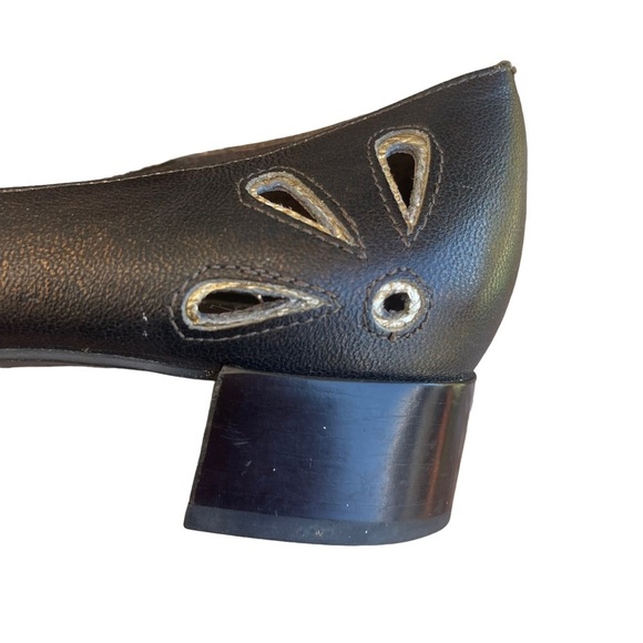 FRANCO‎ SARTO VINTAGE SLIP ON MULE HEAL DESIGNER SHOES CUT OUT DETAIL - Picture 8 of 9
